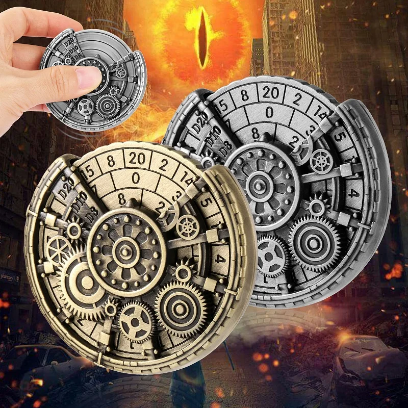 ลูกเต๋าแฟชั่น Viral Custom Fate Gear Spinner สำหรับเกม DND RPG ตัวช่วยตัดสินใจ ของเล่นมือหมุนรูปมังกรสุดพิเศษสำหรับเด็กและผู้ใหญ่ ช่วยคลายเครียดและความวิตกกังวล