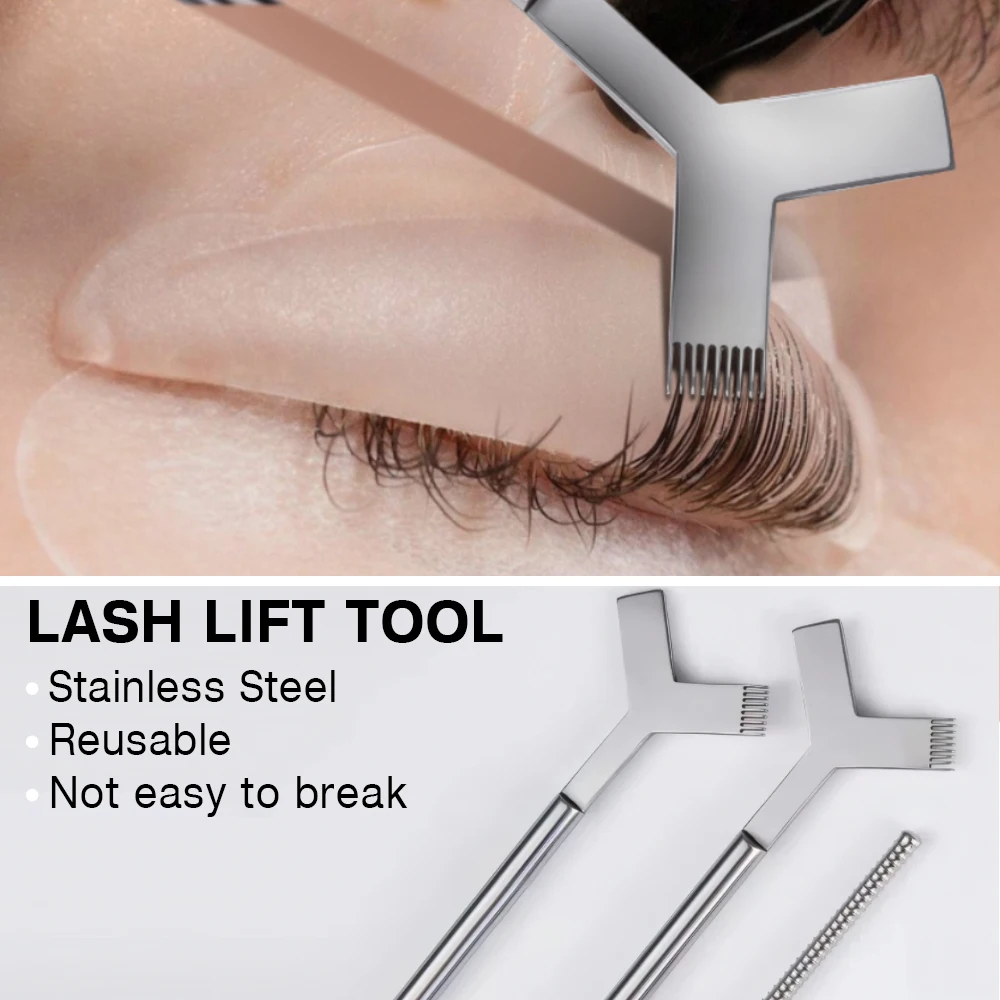 Professional Eyelash Separator Tool, Stainless Steel Lash Lift Tool with Comb for Lash Lift and Perming