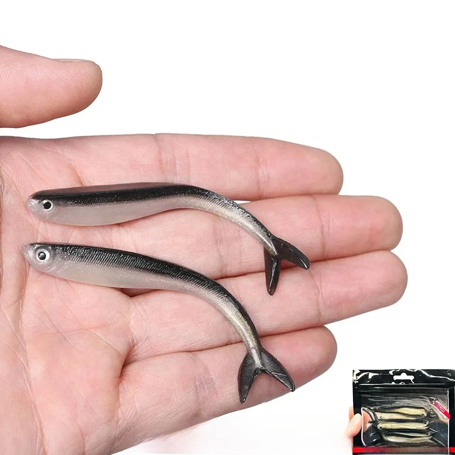 Easy Shiner Wobbler Jigging Worm Fish Bionic Isca 80MM Miękka silikonowa sztuczna przynęta do przynęt wędkarskich Bass Swimbait 10PCS — 2
