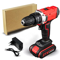 21V Cordless Impact Drill Electric Screwdriver Electric Hammer Drill Mini Wireless Hand Drill Lithium-Ion Battery Power Tools