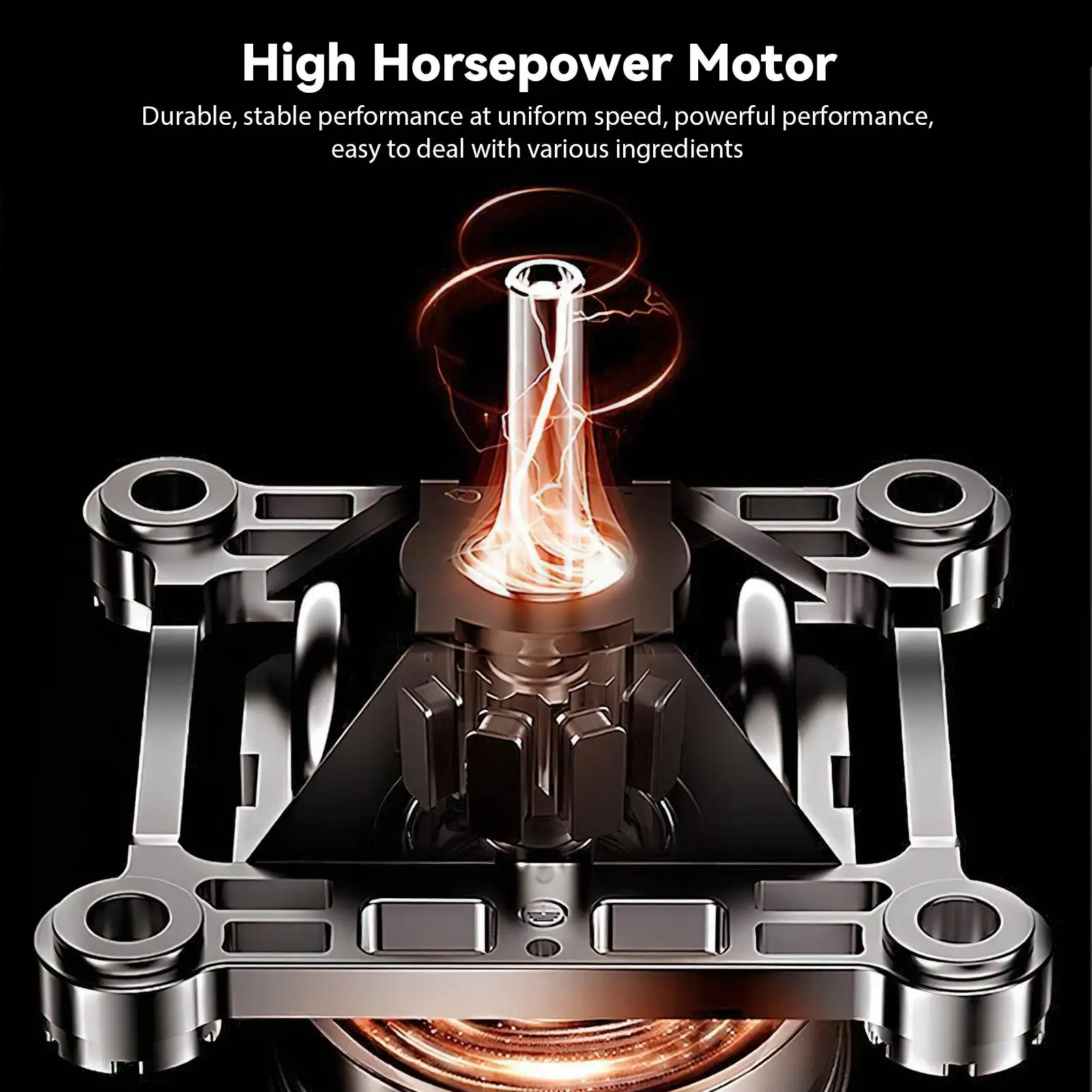 2-in-1 Robuster Mixer, Standmixer 2000W Mini-Milchshake-Maschine Vertikaler Mixer für einfache Aufbewahrung, Schwarze Farbe für einfache Reinigung – Detail 3