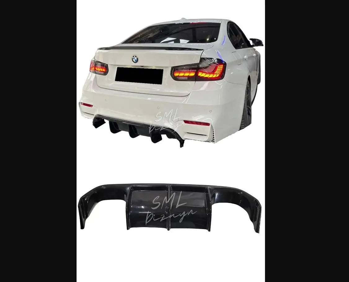 For Bmw F30-f80 M3 Middle Part Diffuser (plastic)  Rear-bumper-diffuser-attachment - Please Read The  Information