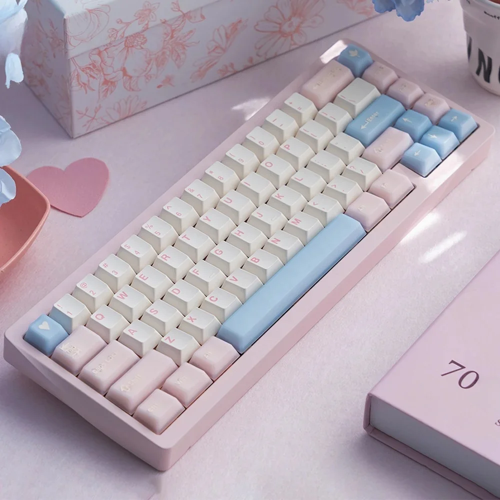 164 klawisze Półprzezroczyste nasadki na klawisze PBT+PC Double Shot Keycaps Cherry Profile do przełączników Cherry MX Klawiatura mechaniczna 64/87/96 — zdjęcie produktu 7