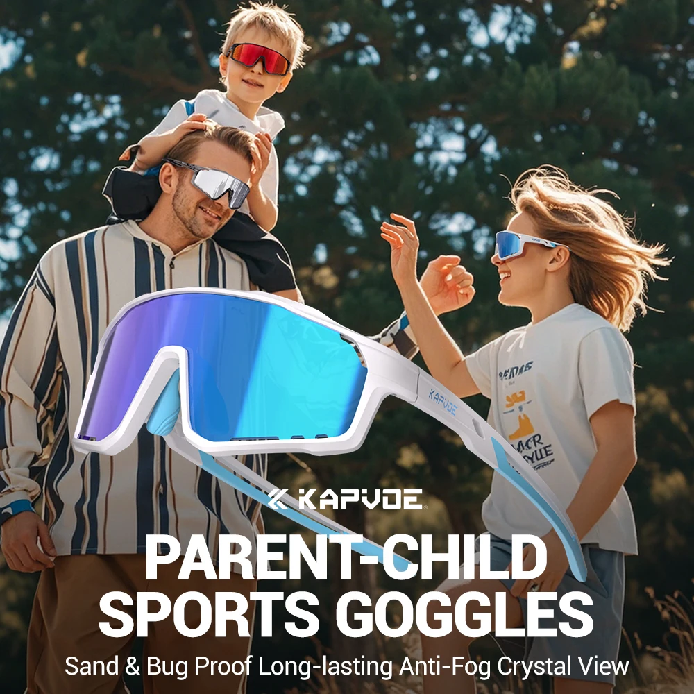

Kapvoe New Sports Teenagers Child Family Cycling Sunglasses Bicycle Children MTB Bike UV400 Glasses Kids Golf Baseball Eyewear