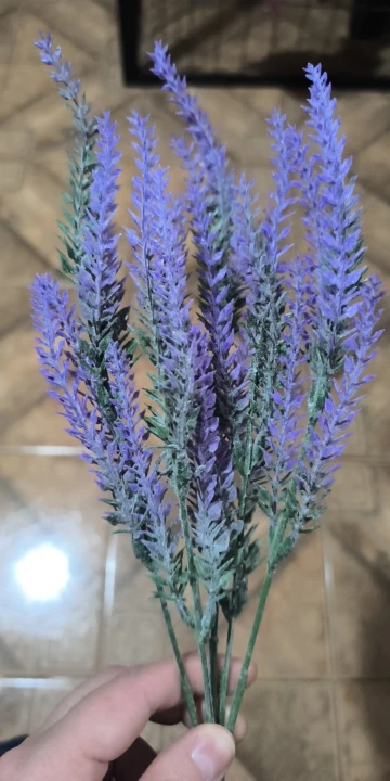 A Bunch of Provence Lavender Plastic Artificial Flowers False Plants Wedding Home Outdoor Garden Decoration Table Decoration photo review