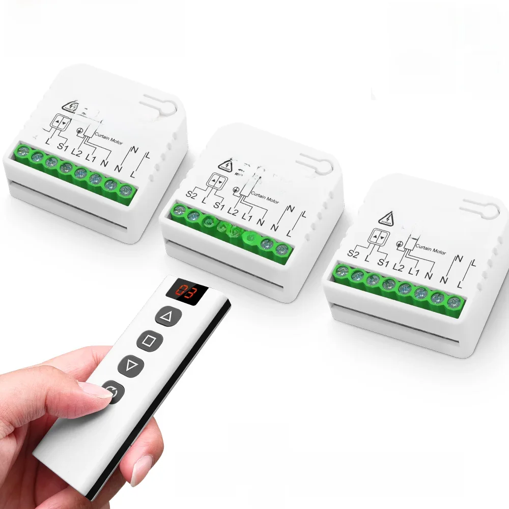 Tuya Smart Life WLAN-Rollo-Schalter mit RF433 Fernbedienung für Elektrische Rolläden, Google Home Alexa Smart Home