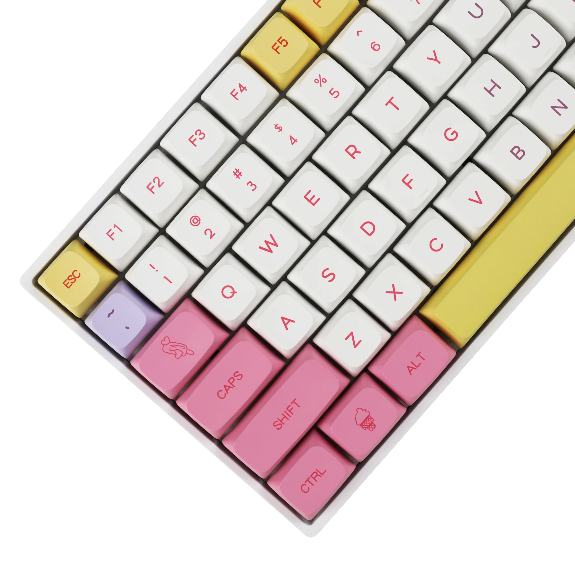 136 Key Ice Cream Dye Sub ZDA PBT Keycap Similar to XDA Japanese For MX Keyboard 104 87 61 Melody 96 KBD75 ID80 GK64 68