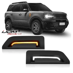 For Ford Bronco Sport Base Side Marker Lights Amber Turn Signal Lights white Driving Lights/Parking Lights