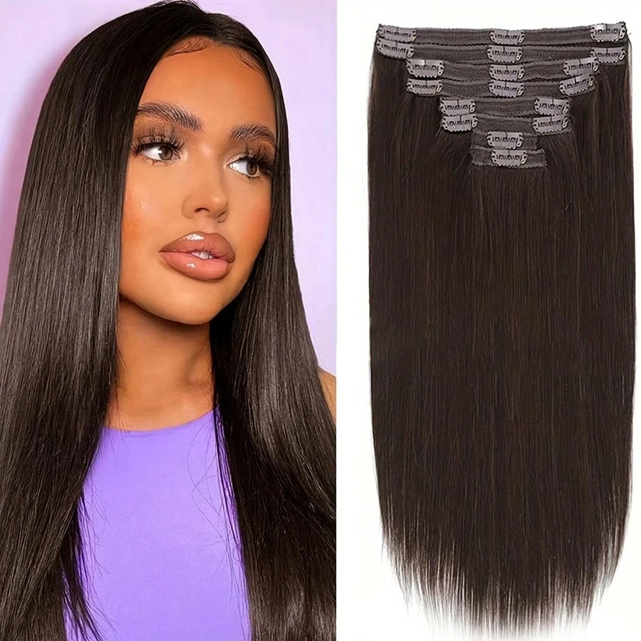 8pcs-straight-clip-in-hair-extensions-real-human-hair-clip-in-dark-hair-extensions-color-2-weft-remy-hair-extension