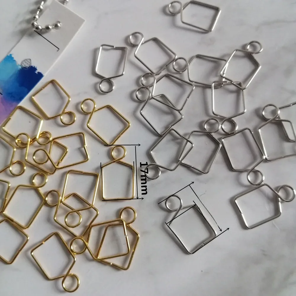 Camal – connecteur de crochet à boucle en métal doré/chromé, pour suspendre une boule de cristal, partie d'éclairage de lustre, 10x17mm, 100 pièces