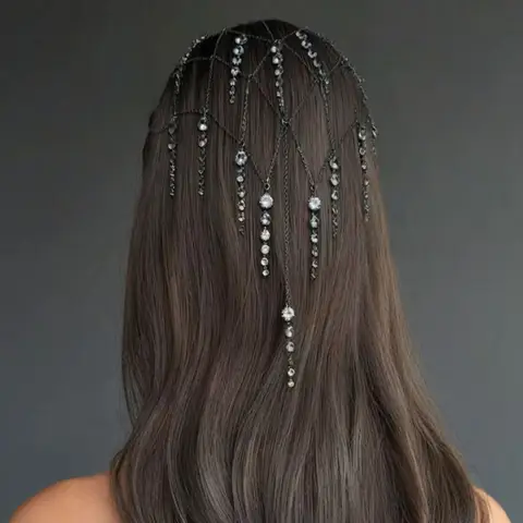 Stonefans Copricapo con nappe Copricapo da sposa per donna Gatsby Cleopatra Flapper Cristallo Bohemian Sposa Tiara Accessori Festa