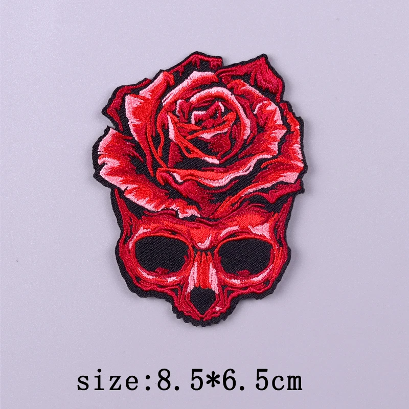 Punk Embroidery Patch Iron On Patches For Clothing Thermoadhesive Patches For Clothes Embroidered Patches For Clothing Hook Loop