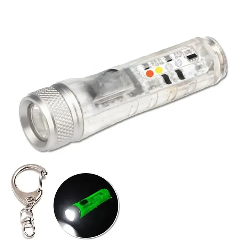 Mini porte-clés lampe de poche LED torche Rechargeable Portable magnétique USB charge lampe de poche haute puissance Camping longue portée lanterne