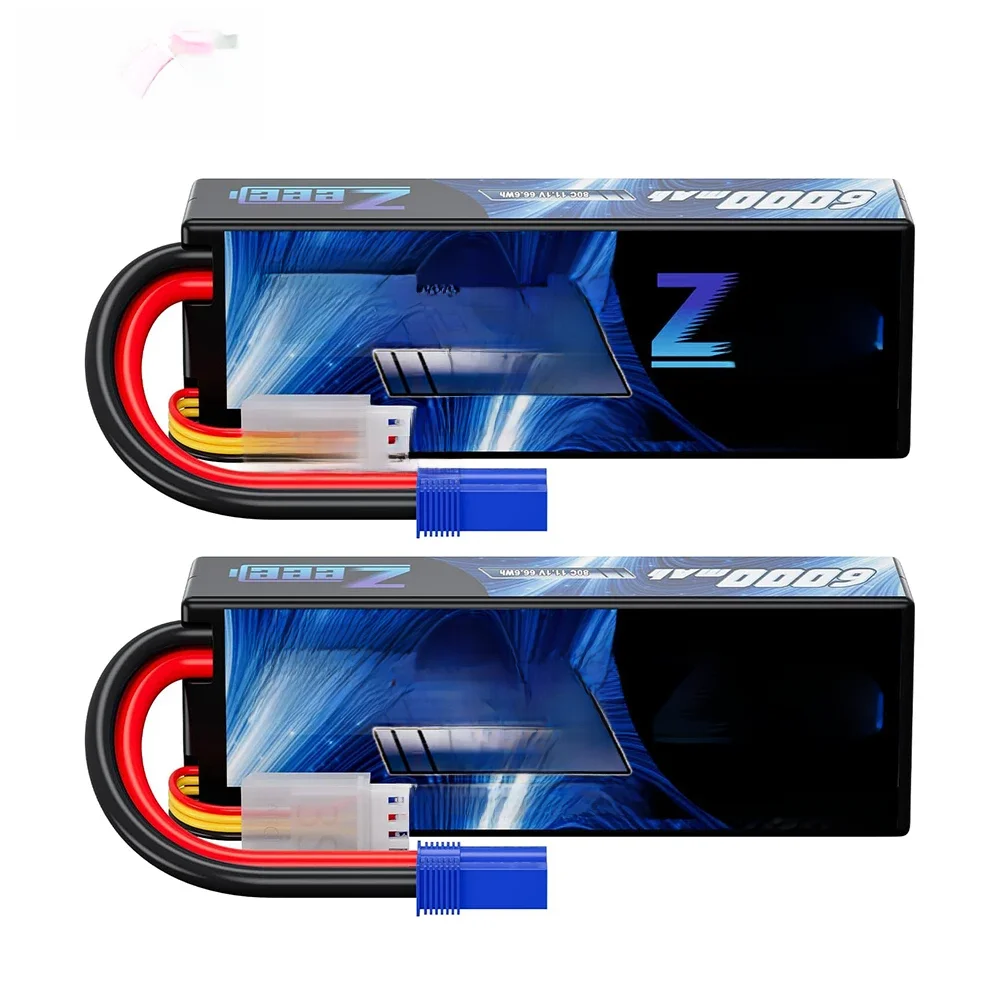1/2 Stück Zeee 3S Lipo-Akku 11,1 V 80C 6000 mAh Hardcase mit EC5-Stecker für RC-Cars RC-Hobbys Buggy-LKWs Boote für FPV-Drohnen