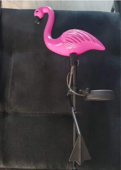 1 Pc Outdoor Solar Lights Flamingo Garden Led Stake Light Pathway Lawn Yard Landscape Halloween Christmas Decorative Lights photo review