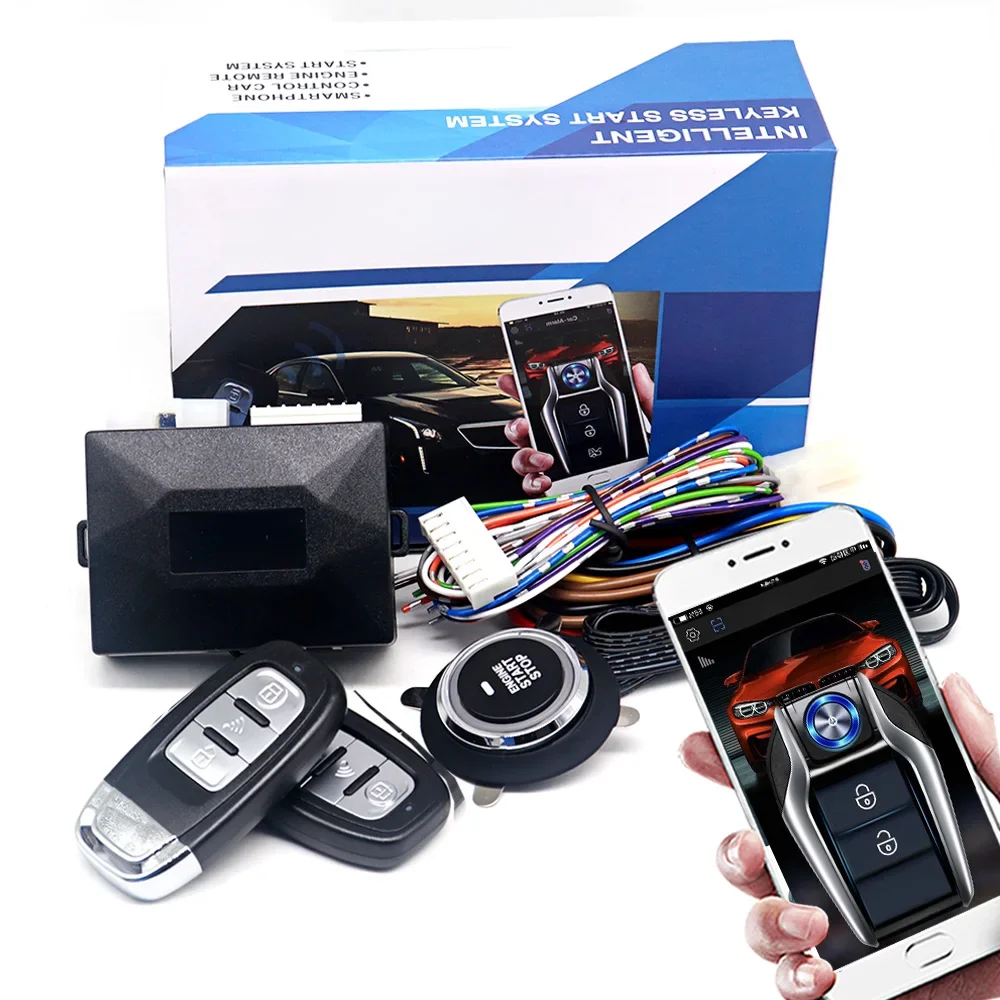 Carro Universal Sistema De Alarme, Auto Start Stop Sistema, Controle Remoto, Ignição Do Motor, Kit