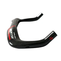 ASIACOM classic 3K gloss fixed gear road bike airplane handlebar carbon fiber horn handlebar inner wiring 31.8*400/420/440mm