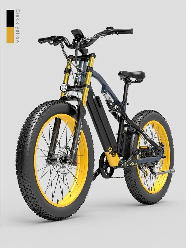 AliExpress NONE LANKELEISI RV700 Electric Bike 1000W Motor 48V16AH Removable Lithium Battery Mountain Electric Bicycle 26*4 Inch Fat Tire E-bike