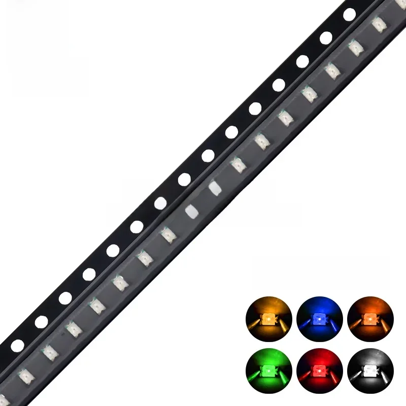 100 sztuk 0805 SMD LED biały czerwony niebieski żółty zielony pomarańczowy ciepły biały różowy fioletowy dioda elektroluminescencyjna RGB — zdjęcie 2