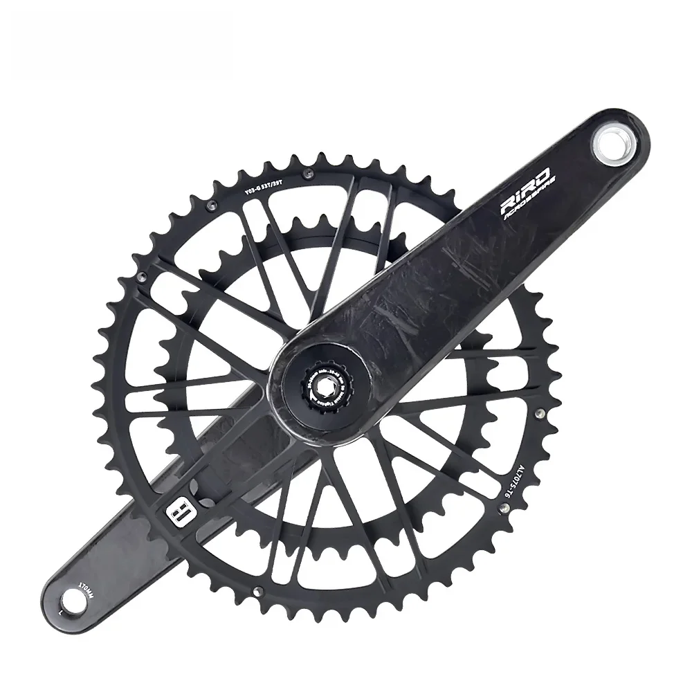 AliExpress GOLDIX RIRO Carbon Fiber Road Bicycle Crankset 165/170/172.5mm Length Crank Single/Double Chainring Use for