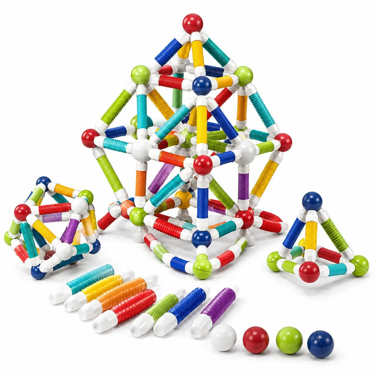 3D Magnetische Blokken Magnetisch Speelgoed Magnetische Bouwstenen (Waardepakket, 85 Stuks, 85-Delige Magnetische Bouwset met Opbergdoos voor Kinderen vanaf 3 jaar), Intrekbare 3D Magnetische Bouwset