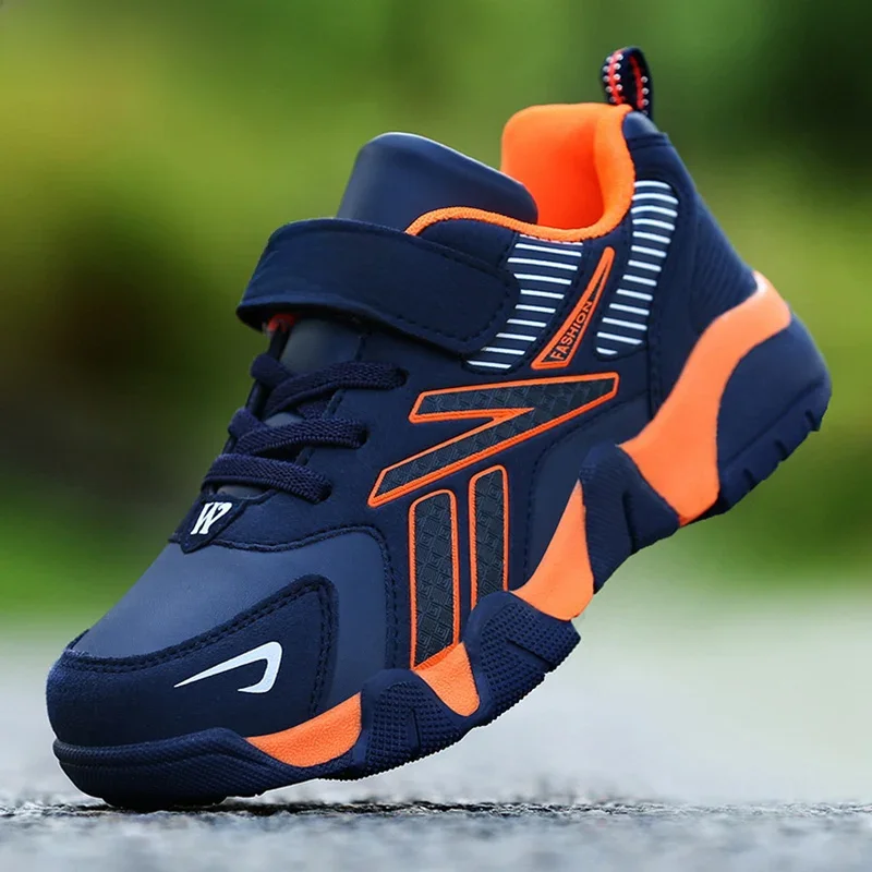 Kinderen Jongens Schoenen School Sport Mode Leer Voor Kinderen Tennis Casual Sneakers Kinderen Jongen Hardlopen 7-12 Jaar Wandelschoen - afbeelding 2