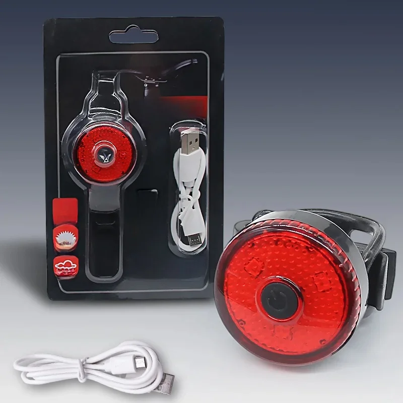 AliExpress Bicycle COB Red Rear Light Bicycle High Visibility Rechargebale Usb Bike Tail Light Round Shape Multifunctional Bike Lamps