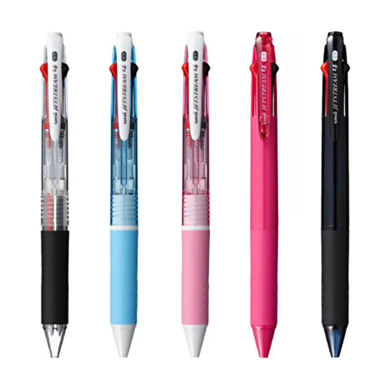 Unijet stream 4 color multi pen single piece SXE4-500 0.7mm Uniball knock color pen uni Jetstream 4 color multi color pen one piece