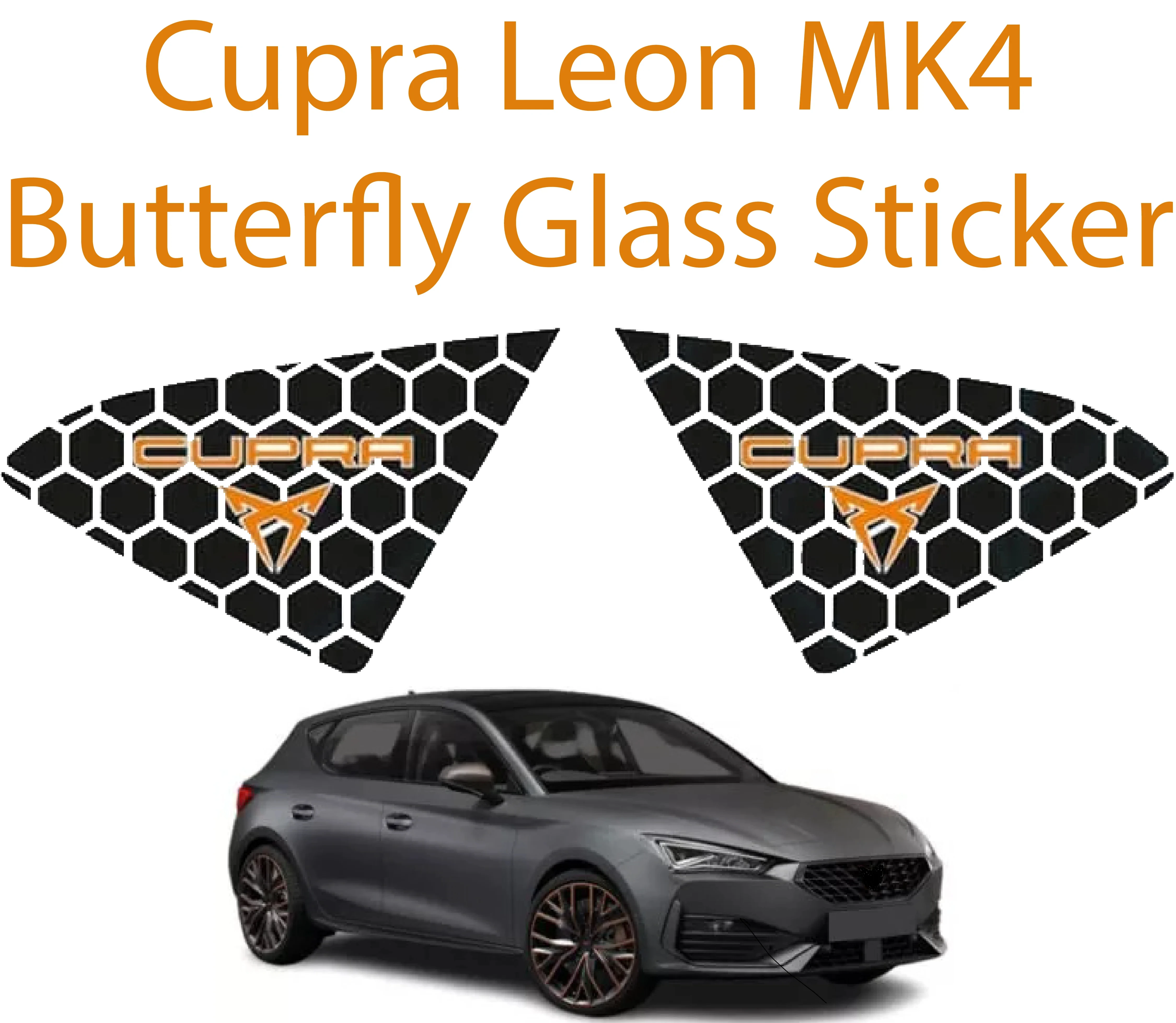 For Seat Leon MK4, For Cupra Leon MK4 Compatible Butterfly Glass Sticker Custom Patterned Vinyl Coating Set High Quality Durable