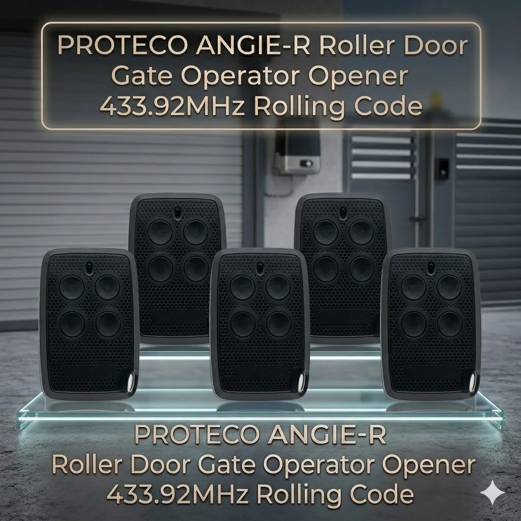 5pcs PROTECO ANGIE-R Roller Door Gate Operator Opener 433.92MHz Rolling Code Gate Keyfob Transmitter