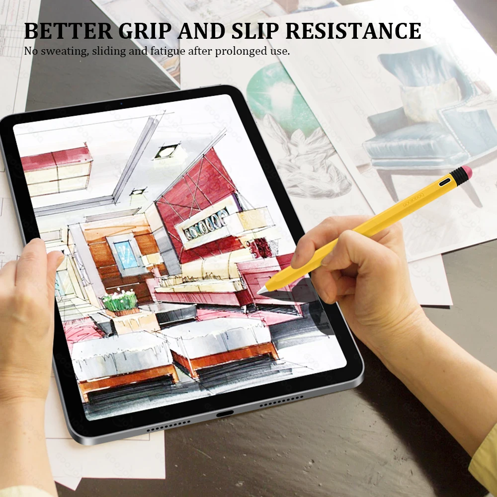 For iPad Pencil Case For GD 9th 10th 11th 12th Gen Type-C Silicone Cover for Apple Pen Anti-fall Funda