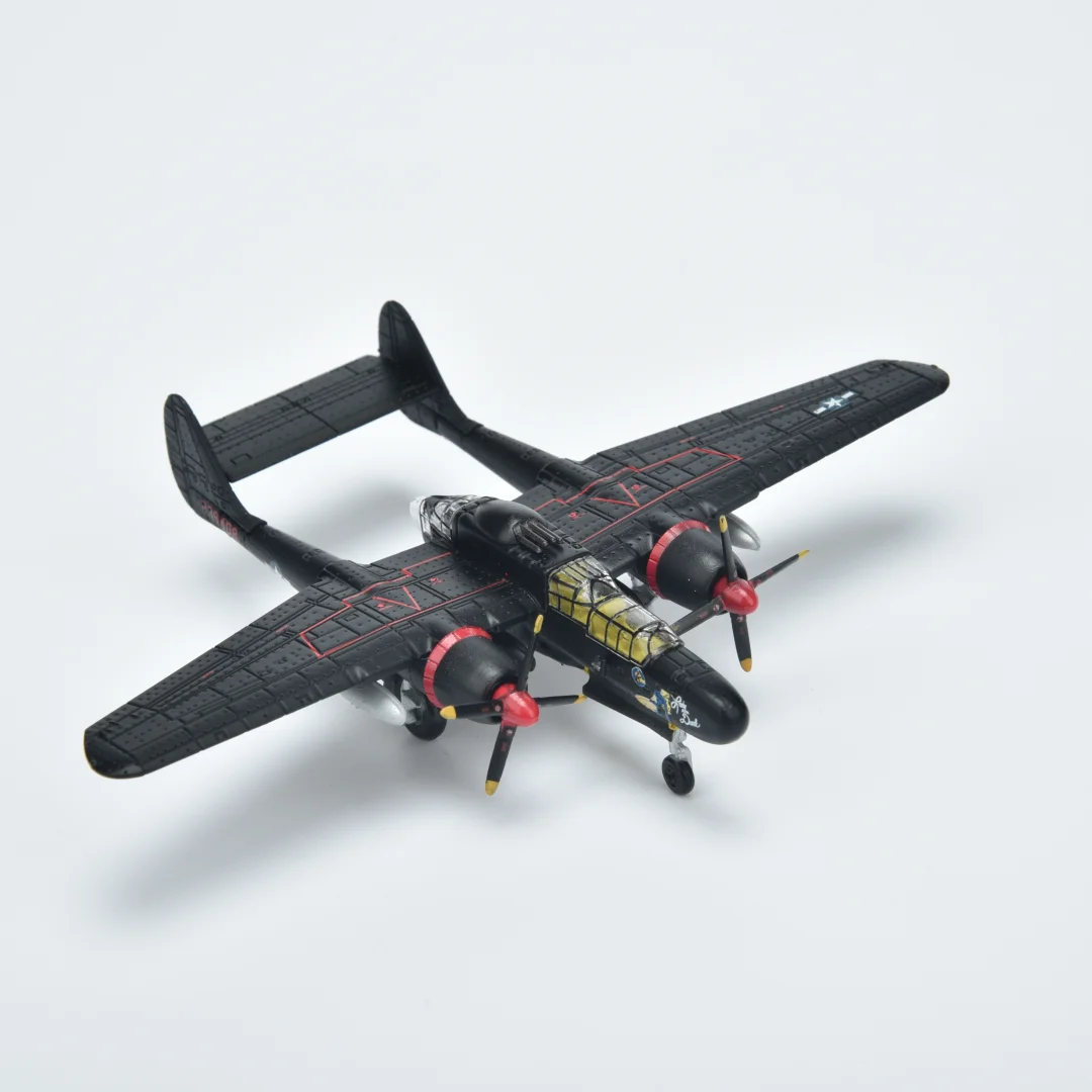 P-61B BLACK WIDOW 1/144 Scale Model Metal Airplane (Including Base) Home Placement, Collection and Decoration Creative Gift
