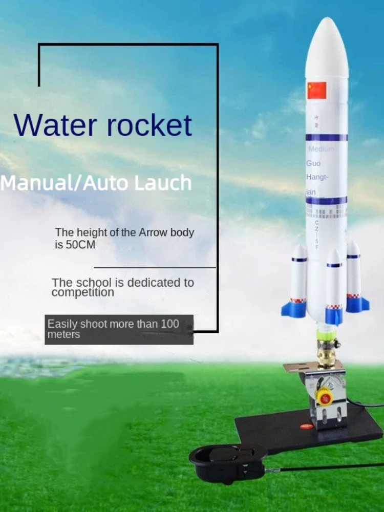 Water Jet Rocket Launcher Toy 100 Meters Fly  Pop Up Outdoor Sports Educational Science Toy Gift