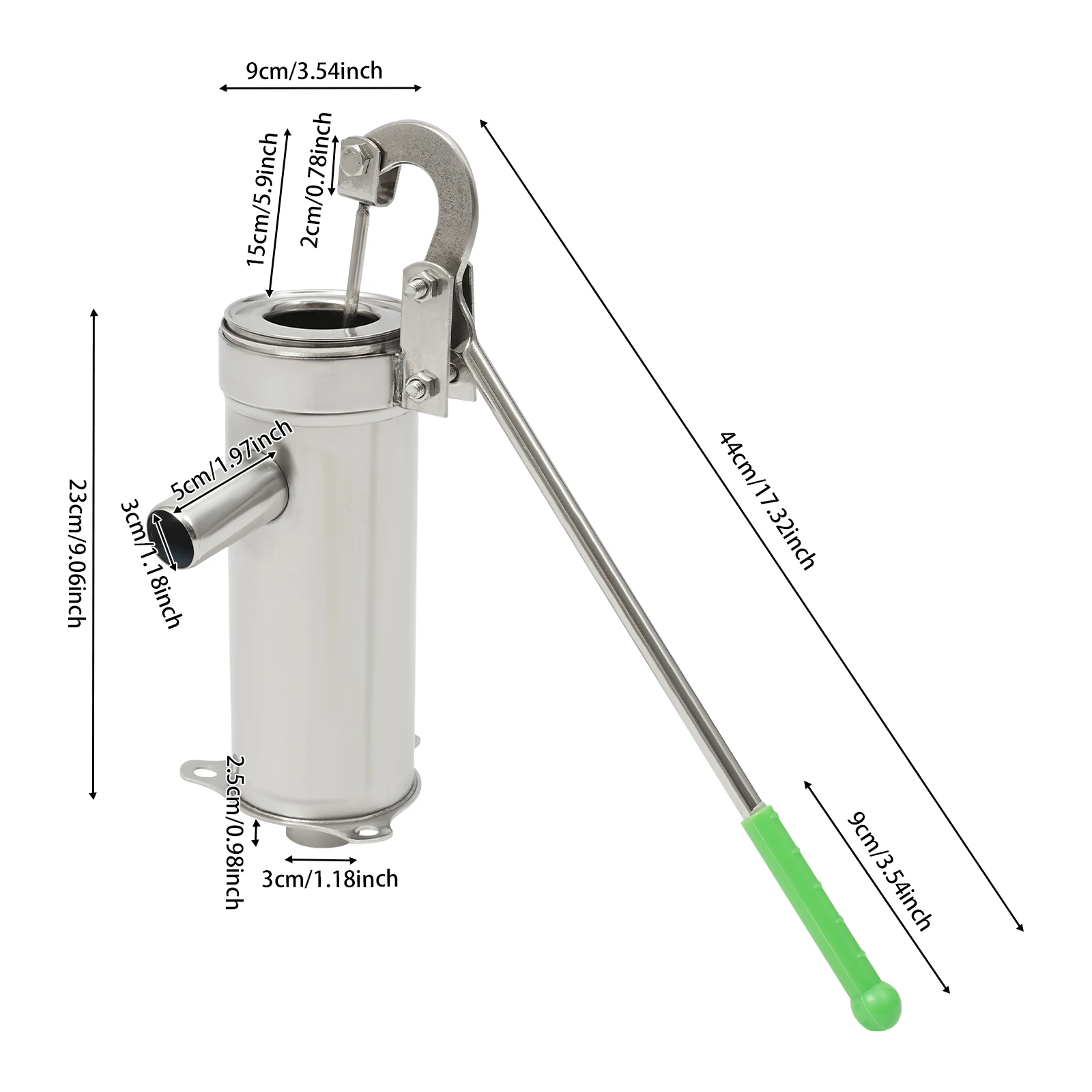 Manuelle Wasserpumpe aus Edelstahl für den Haushalt, Handschüttel-Saugpumpe – Detail 5