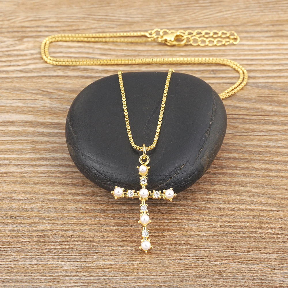 AIBEF Retro Pearl Cross Religi - Crystal Choker Necklace review and price