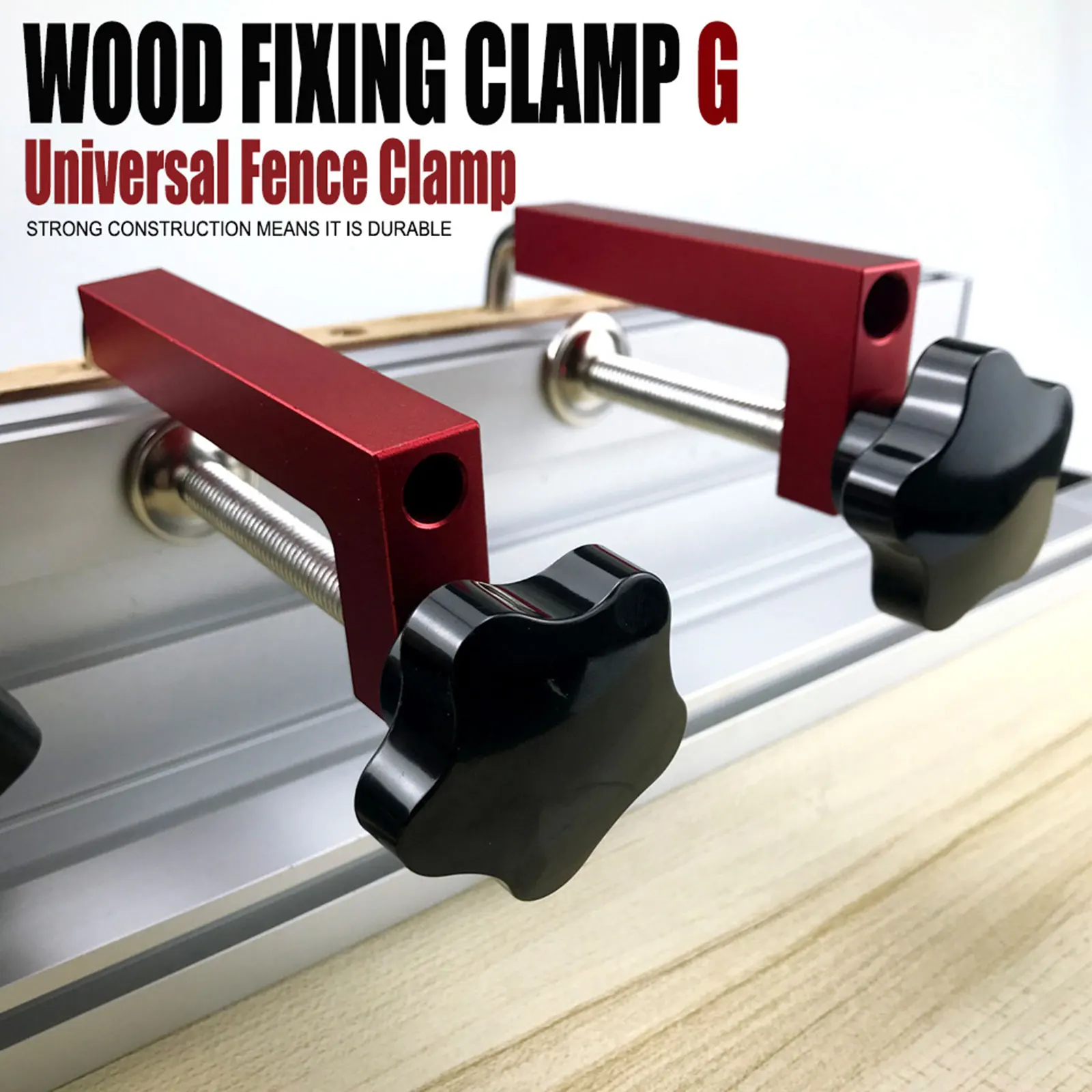 

Universal Fence Clamp Adjustable G Clamp Mounting Desk Clamp for Router Tables Clamping Squares Fixing ClipTable Saws Mitre Saws