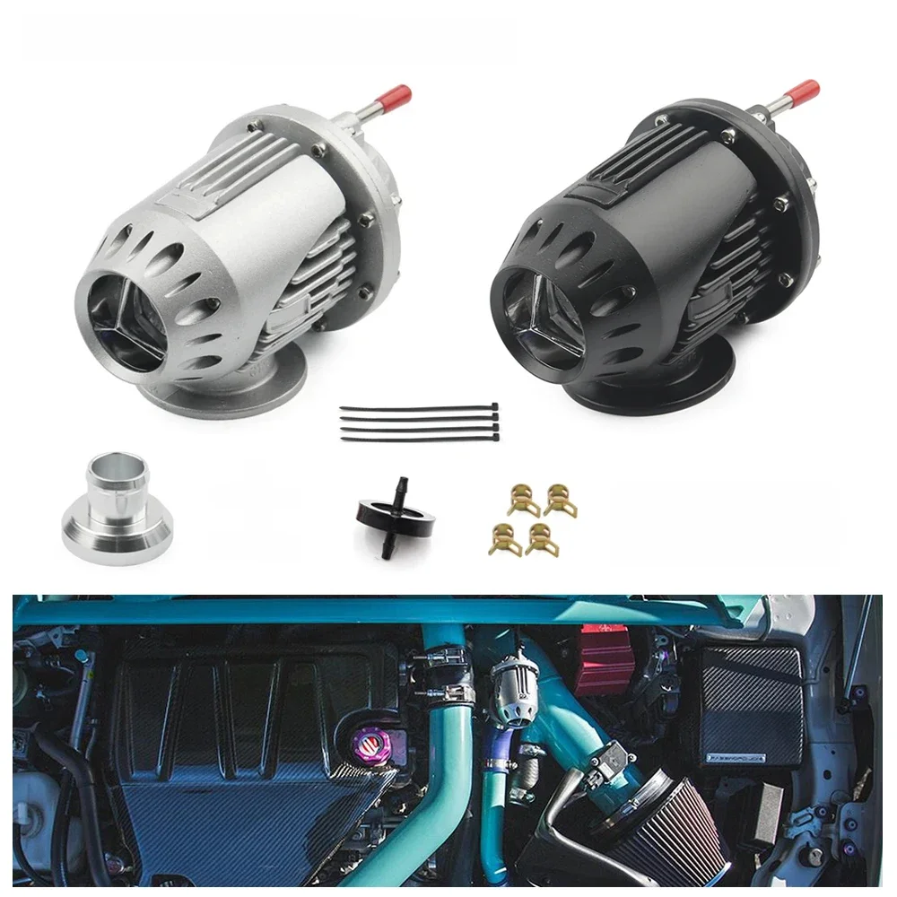 JDM Uniwersalny aluminiowy zawór wydmuchowy SQV4 SSQV4 Bov Turbo Bov z kołnierzem adaptera z oryginalnym pudełkiem i instrukcją — zdjęcie 2