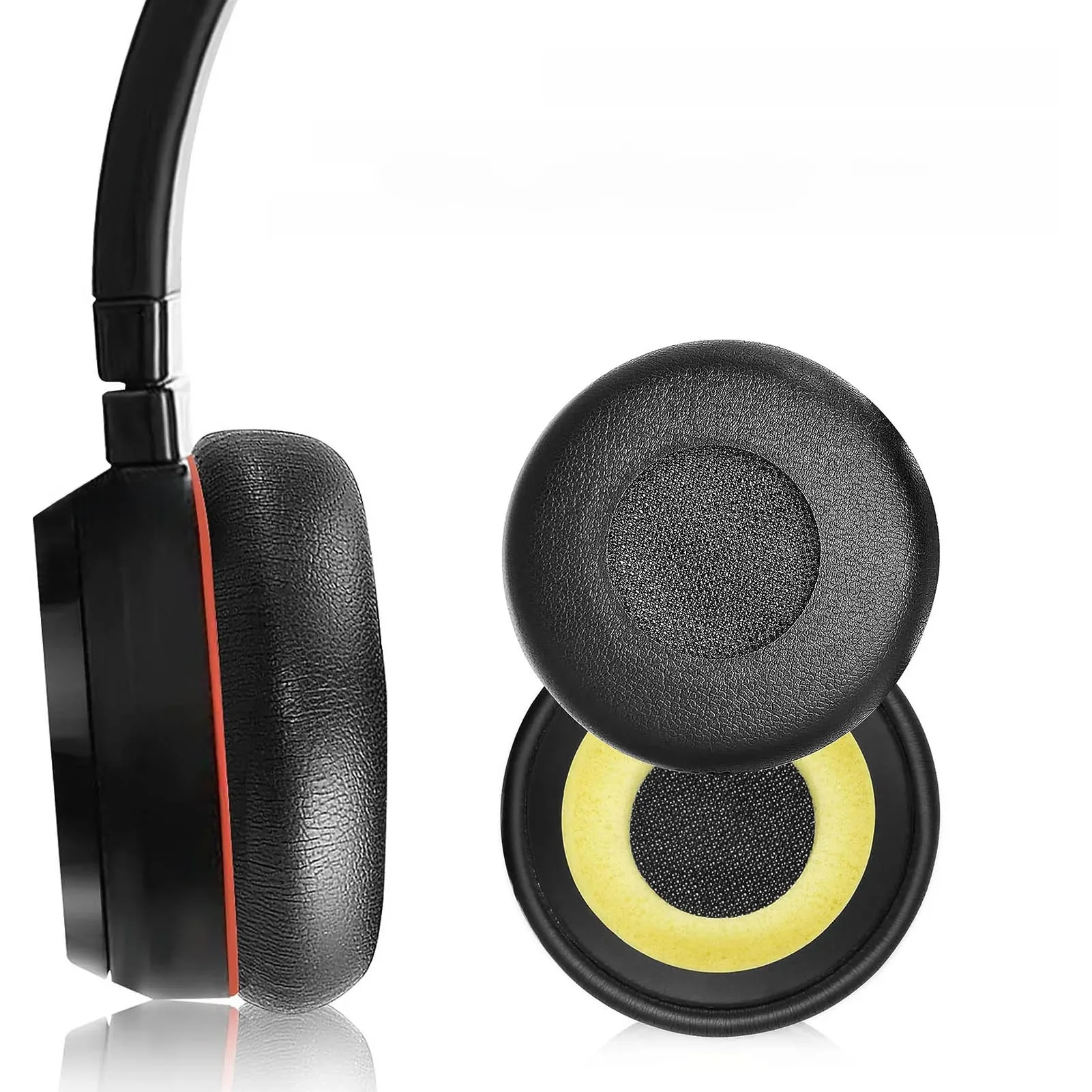 Oreillettes de remplacement en cuir protéiné professionnel, pour Jabra Evolve 20 20se 30 30II 40 65 65 +