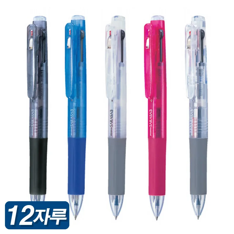 Zebra Sarasa 3 Colors Multi Pen 1 Tar 12 Sit J3J2 0.5mm Knock Ball Pen zebra Sarasa 3 color multi-pen 05 knock type ballpen 12ea