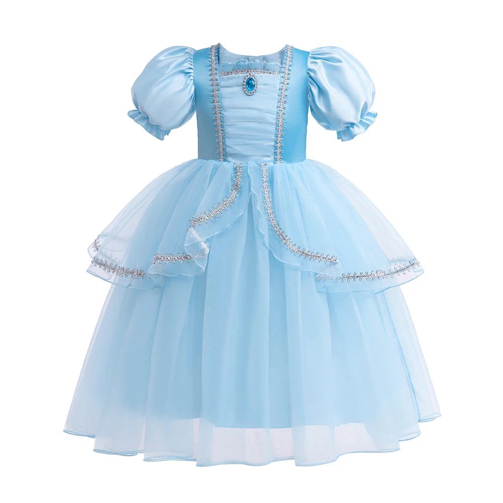 Elegant Princess Party Girls Dress Cosplay Snow Beauty Wedding Birthday Evening Dresses for Girl Beast Tulle Halloween Costumes