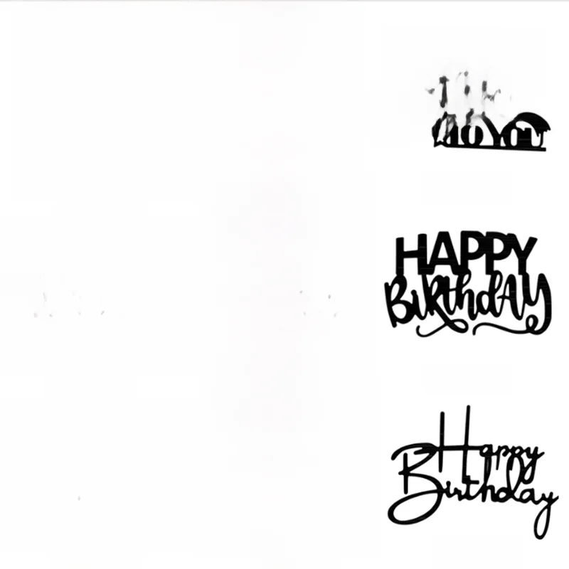 2022 Neuankömmling Metall Verschiedene alles Gute zum Geburtstag Satz Wort Brief Stanzformen für Scrapbooking Sätze Kartenherstellung Schablonen