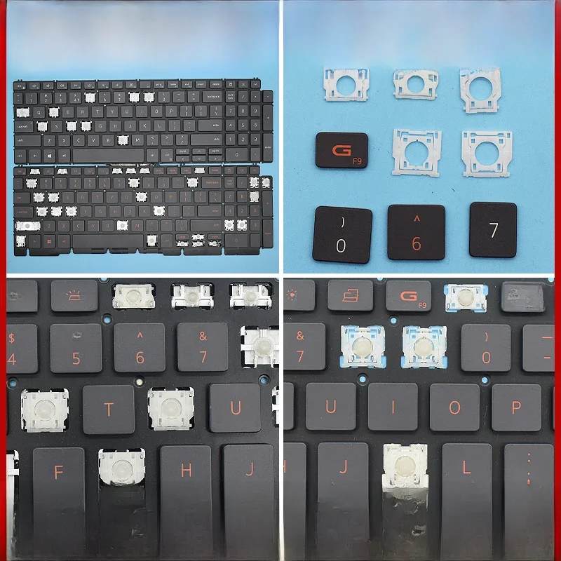 Zamienniki klawiszy z mechanizmem nożycowym do Dell G15 5510 5520 5525 5511 5505 5515 15Pro-5518, nakładki na klawisze, brelok do klawiatury — zdjęcie produktu 7