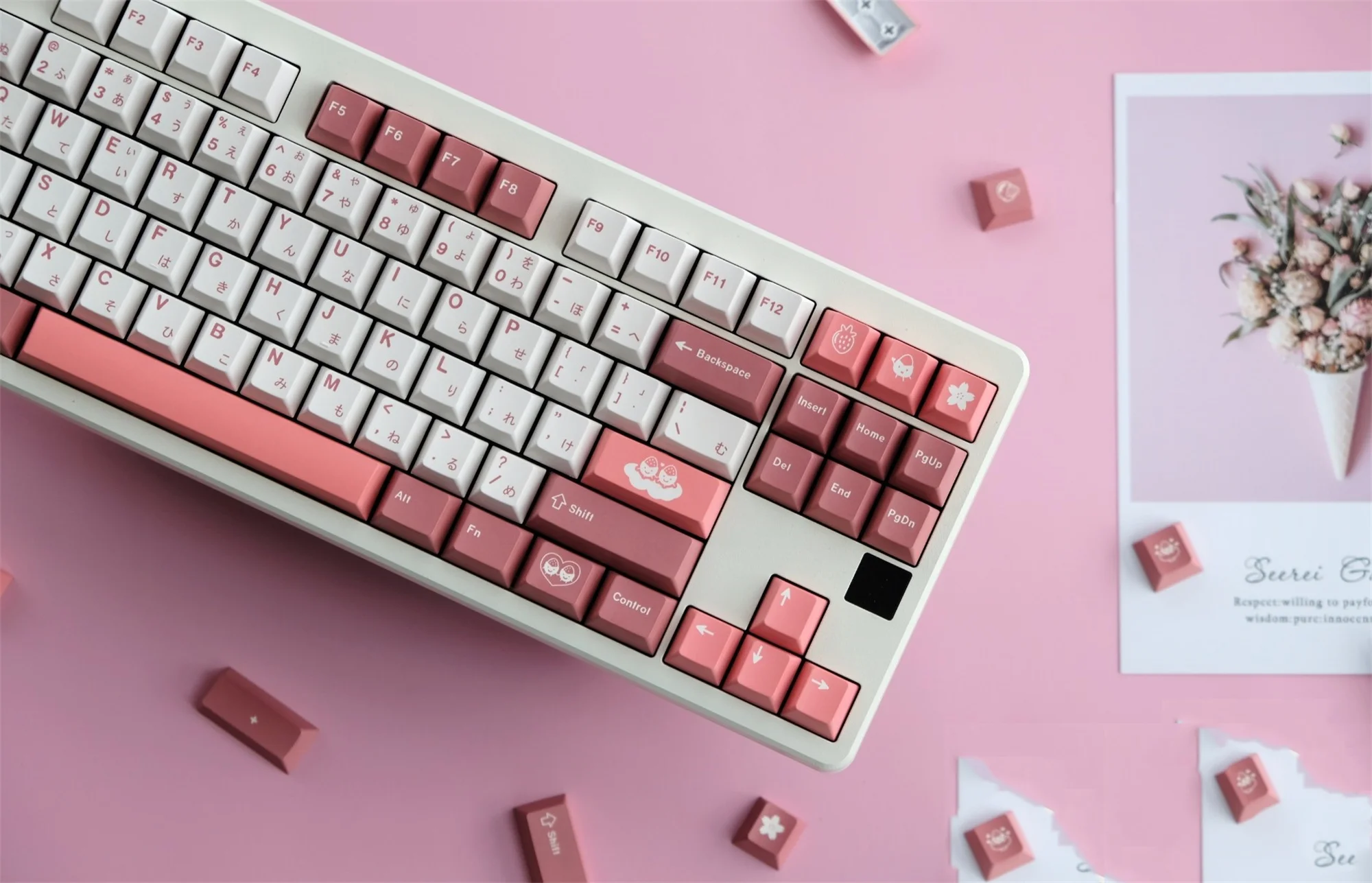 Keycaps personalizados para teclado mecânico, GMK Daifuku Keycaps, PBT Keycaps, Perfil cereja, DYE-SUB, 129 chaves