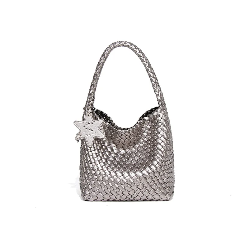 

This year, the popular Qiangqiang single - shoulder under - arm bag, a stylish hand - woven women's bag, features a trendy and s