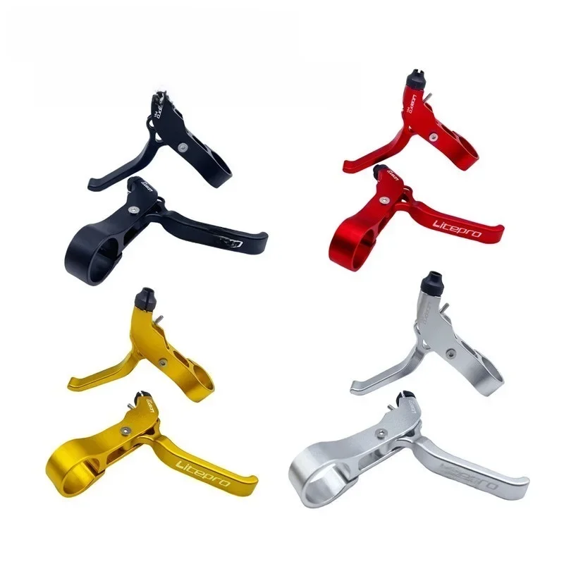 AliExpress NONE Litepro P91 Ultralight Hollow Brake Lever 22.2mm For Brompton Birdy Brake Levers Folding Bike Road Bicycle C Caliper V Brake