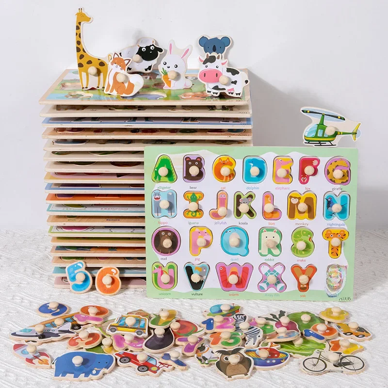 Maluch drewniany kołek puzzle 3D zabawki dla dzieci alfabet Montessori edukacja zabawki edukacyjne świetny prezent dla dzieci w wieku przedszkolnym dla dziewcząt i chłopców — zdjęcie 2