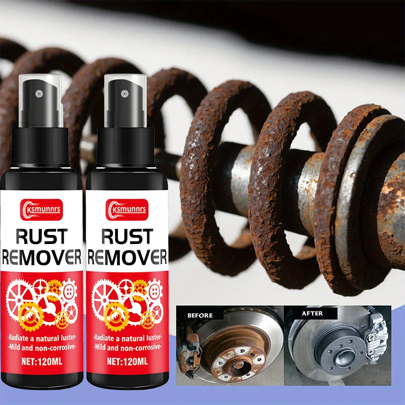 Car rust removal spray, wheel rim maintenance, restores metallic shine, removes yellow rust. Car wheel rim rust removal and pain