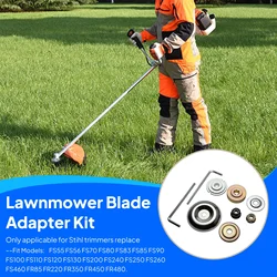 Blade adaptörü kiti giyotin ÇALI KESİCİ parça Stihl ot düzeltici çim biçme makinesi ot biçme makinesi ÇALI KESİCİ parçası