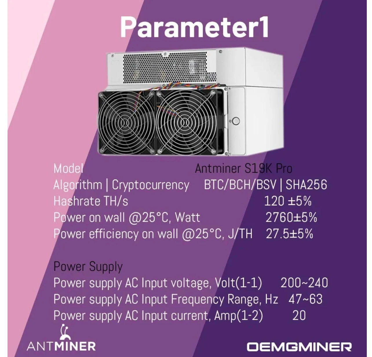 

Купите 5 и получите 3 бесплатных Antminer S19k pro 120Th 2760 Вт, Asic Miner Bitmain, криптомайнер BTC, Майнер биткоинов