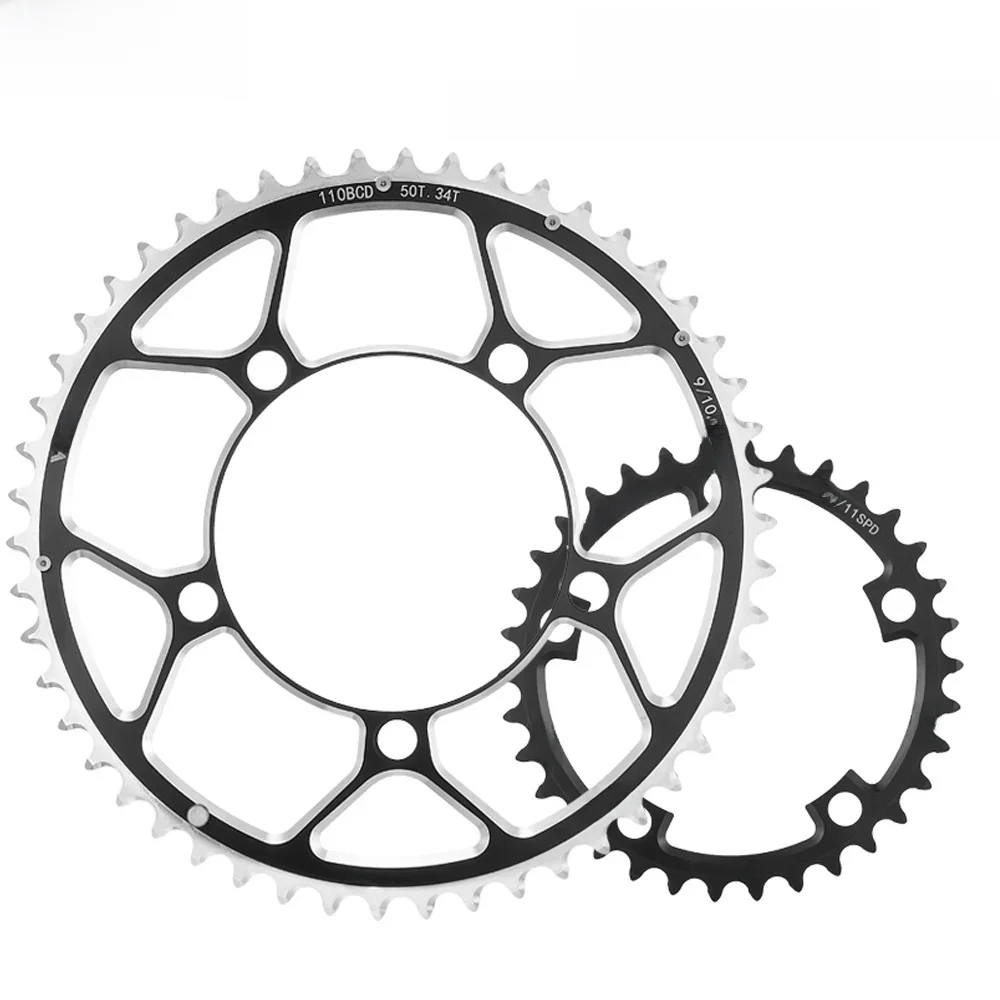 AliExpress VXM Bicycle Double Chainring 110BCD 34T 50T 36T 52T 39T 53T Road Bike Crankset Riding Disc Aluminum Chainwheel Folding Bike Disc